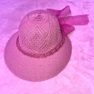 Pink beach hat